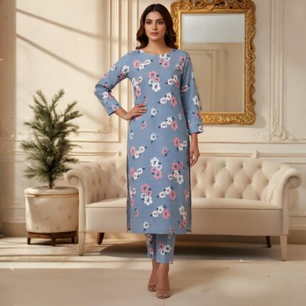 2 Pcs Unstitched Digital Print Suit DES-6194