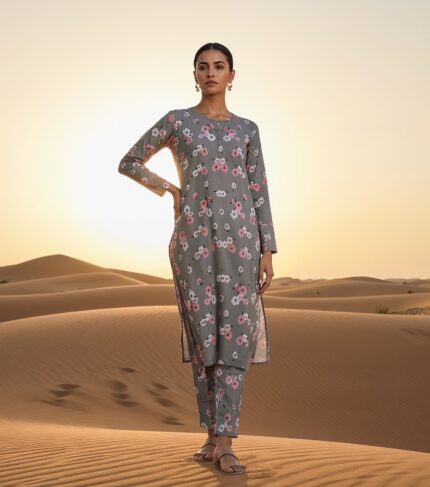 2 Pcs Unstitched Digital Print Suit DES-6192