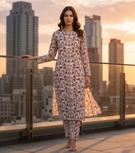 2 Pcs Unstitched Digital Print Suit DES-6181