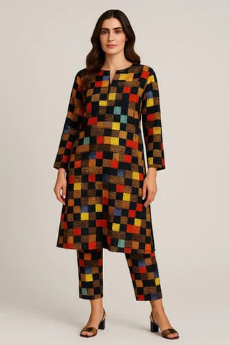 2 Pcs Unstitched Digital Print Suit JES-6022