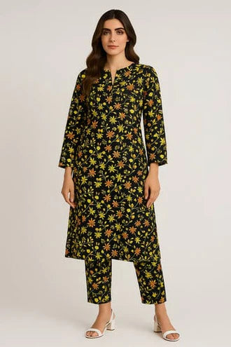 2 Pcs Unstitched Digital Print Suit JES-6015