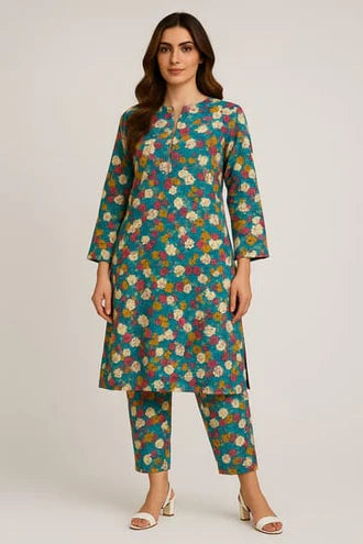 2 Pcs Unstitched Digital Print Suit JES-6017