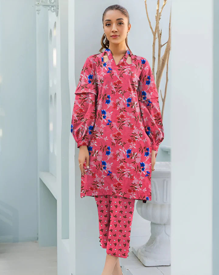 2 Pcs Unstitched Digital Print Suit JES-6039