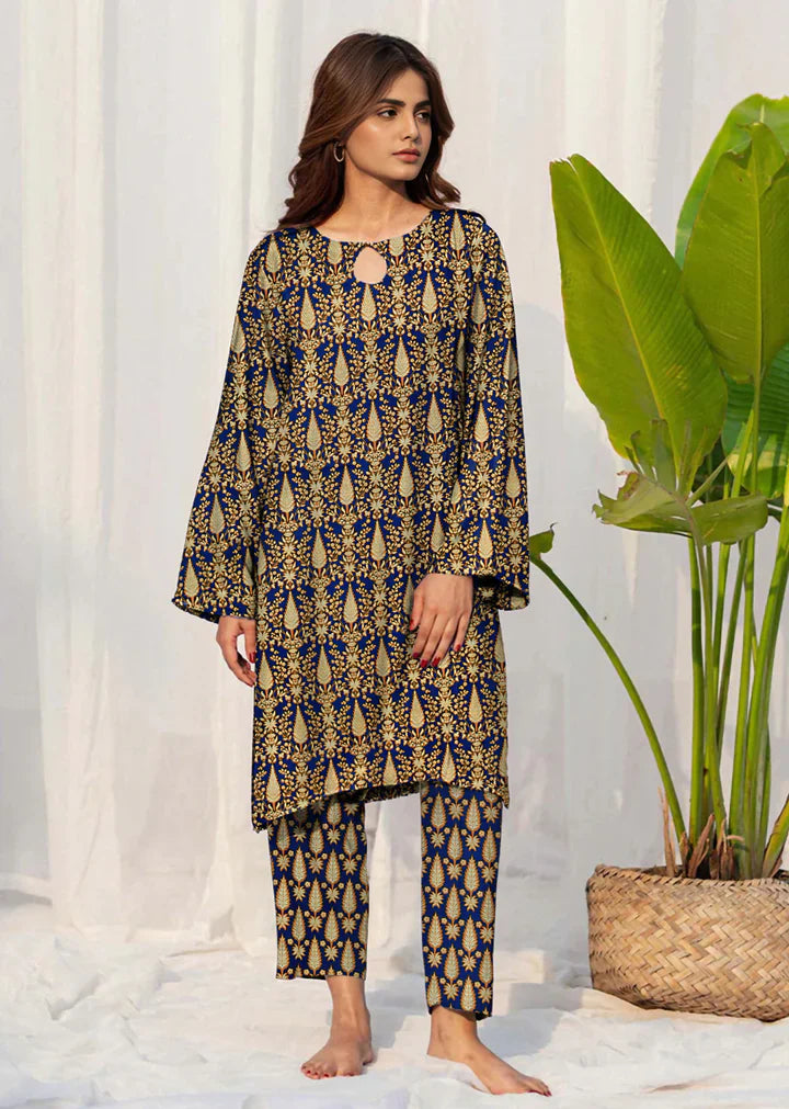 2 Pcs Unstitched Digital Print Suit JES-6050