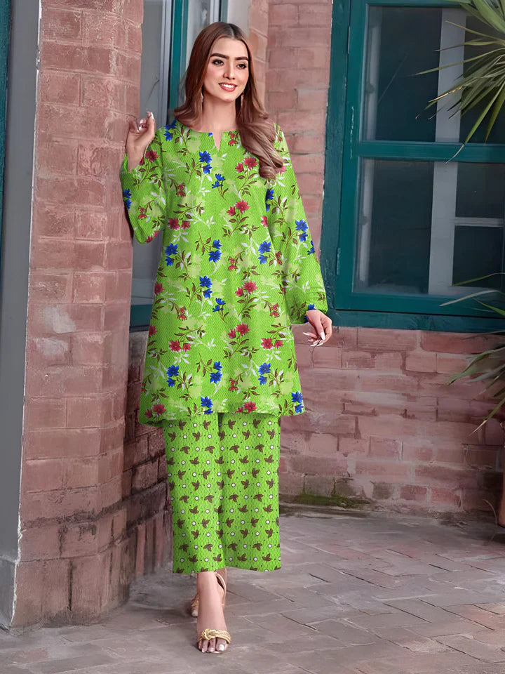 2 Pcs Unstitched Digital Print Suit JES-6035