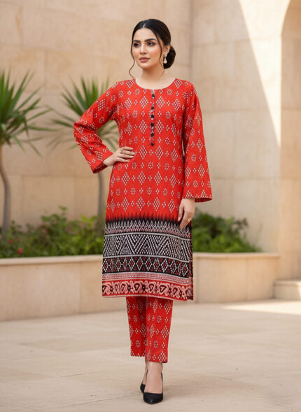 2 Pcs Unstitched Digital Print Suit DES-6224